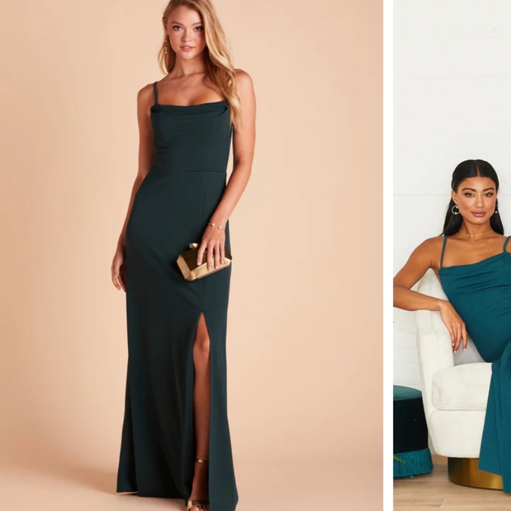 Birdy Grey Ash Crepe Dress - Emerald - Picture 2 of 8
